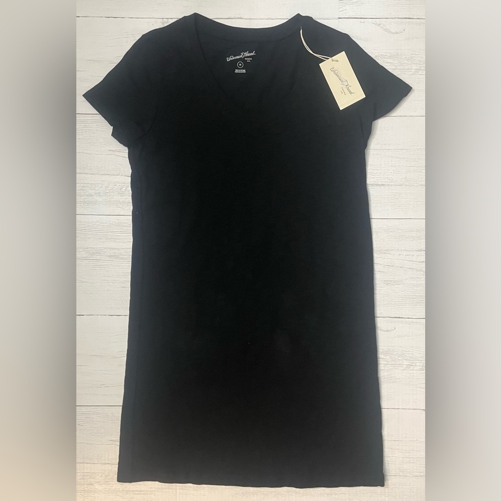 NWT Universal Thread Black T-Shirt Dress XS Short Sleeve Casual Basic